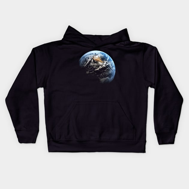 The Space Earth Kids Hoodie by enchantingants